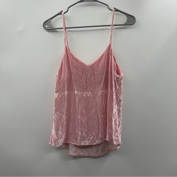 Reformation Velvet Mabel Pink Sleeveless Velour Cami Tank Top Size XS‎ - Picture 6 of 11